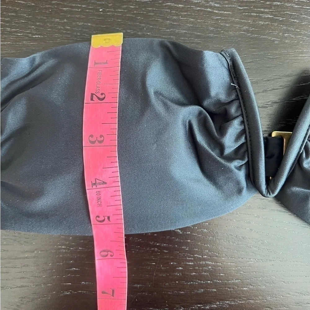 Andie Swim Black Bandeau Padded Scala bikini top NWT